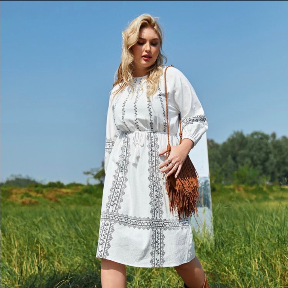 2x White Boho Dress